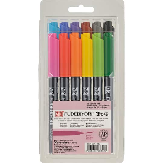 ZIG&#xAE; Fudebiyori Brush Pen 12 Color Set